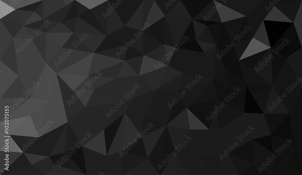 Black abstract geometric triangular polygon style illustration graphic background - obrazy, fototapety, plakaty 