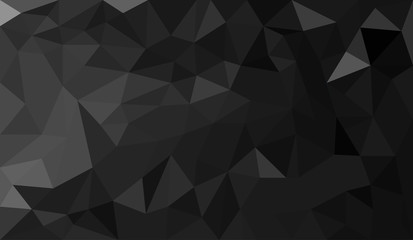 Poster - Black abstract geometric triangular polygon style illustration graphic background