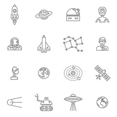 Poster - Space Icon Outline