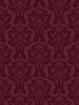 Vector colorful damask seamless floral pattern background. Color