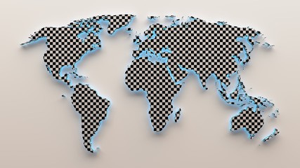 3d World chess map 