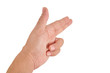 © wimage72 - Human hand / Human hand show gun on white background.
