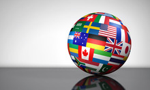 Global Business International Globe Flags