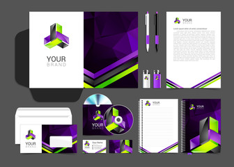 corporate identity creative color template design, business.