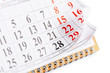 © svetavo - Closeup of dates on calendar page