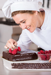 Pastry chef in the kitchen