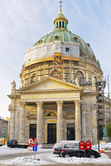 Frederiks Church in Copenhagen in winter