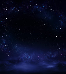 Wall Mural - deep space, abstract blue background