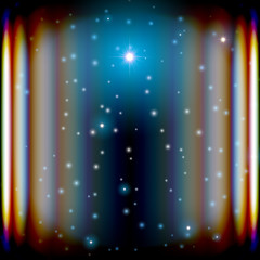 Aufkleber - Space background with lightened corridor