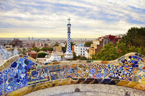 Obraz Dibond Park Guell w Barcelonie