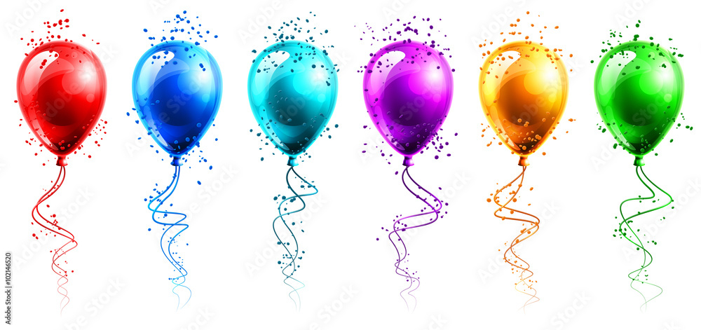 Kolorowe balony - obrazy, fototapety, plakaty 