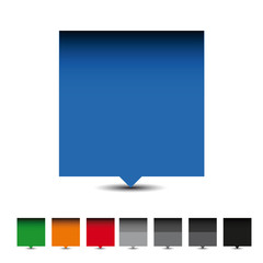 Poster - Empty button vector set