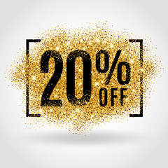 Sticker - Gold sale 20% percent