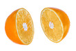 two halves of orange