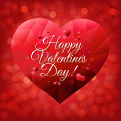 Wall Mural - Happy Valentines Day Card