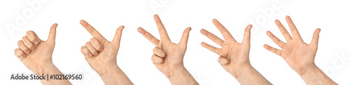 Photographie Counting hands (1 to 5)