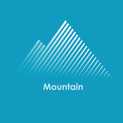 vector illustration of mountain, mountain logo, mountain design, mountain concept, line mountain