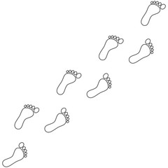 Wall Mural - Footprint icon