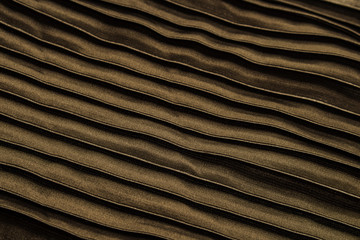 brown pleated fabric texture