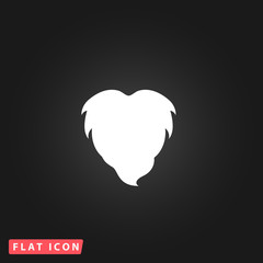 Fototapete - Beard flat icon