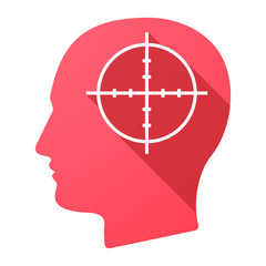 Poster - Male head icon with a crosshair