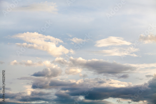 Plakat na zamówienie colorful dramatic sky with cloud at sunset