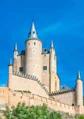 Wall Mural - The Alcazar of Segovia (literally, Segovia Castle) is a stone fo