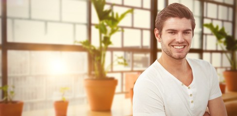 Poster - Composite image of handsome man 
