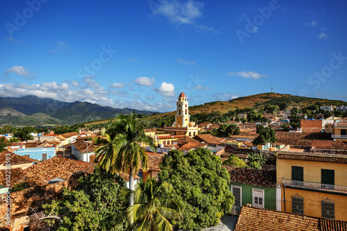 Naklejka na szybę Cuba, Trinidad, View from Museo Histórico Municipal