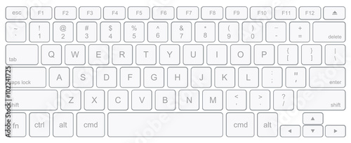 Cuadros en Lienzo Vector modern computer keyboard background. technology