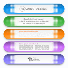 Wall Mural - Infographics Web Banner & Label Design