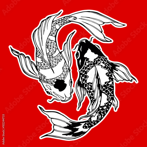 Download koi fish; ying yang symbol - Buy this stock vector and ...