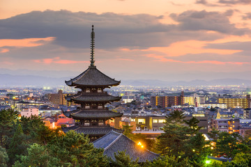 Fototapete - Nara, Japan Skyline