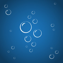 Water Bubbles Vector Background.