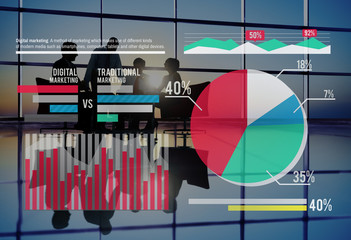 Sticker - Graph Growth Success Stock Market Finance Analysis Concept