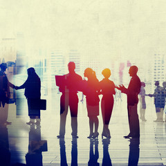 Wall Mural - Business People Meeting Corporate Commuter Walkling Concept