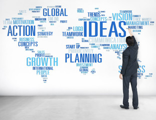 Wall Mural - Businessman Planning Strategy Vision Creativity Ideas Concept