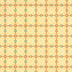 Poster - Seamless texture of the old paper with geometric ornamental patt