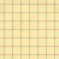 Poster - Seamless texture of the old paper with retro geometric ornamenta