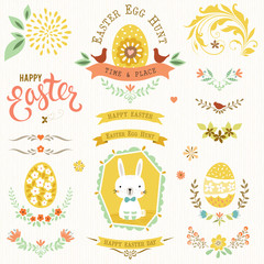 Happy Easter Floral Set