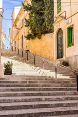Fototapete - Treppe Stufen Altstadt Mediterran