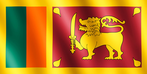 Wall Mural - Flag of Sri Lanka waving in the wind
