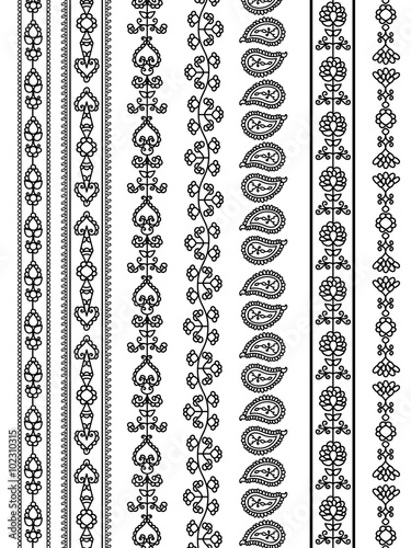 Henna Banner Border Henna Art Inspired Border Very Elaborate