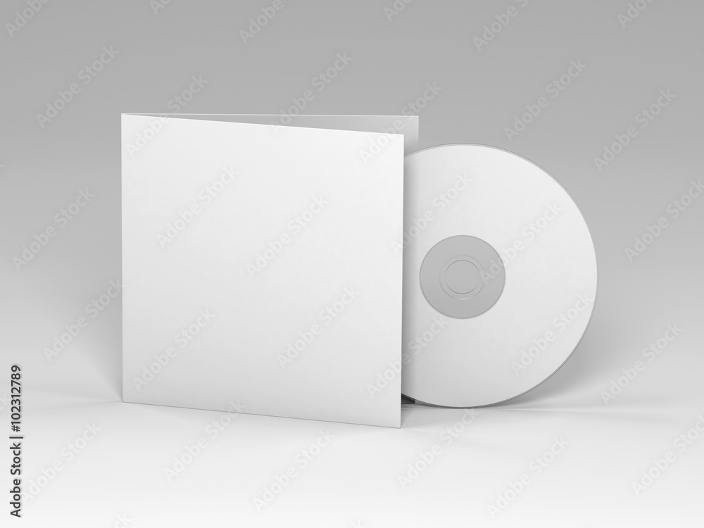 Blank cd 3d render (mockup design) - obrazy, fototapety, plakaty 