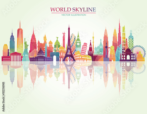 Fotografia skyline. Vector illustration