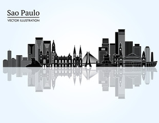 Wall Mural - Sao Paulo skyline. Vector illustration