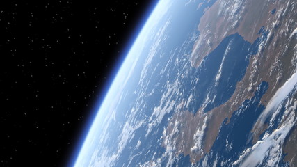 Wall Mural - flying over the earth. 3d animation. loop. ultra hd. 3840x2160.