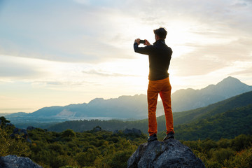 traveler on the cliff