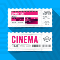 Cinema Movie Ticket Card modern element design