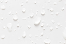 Drops Of Water On A White Background